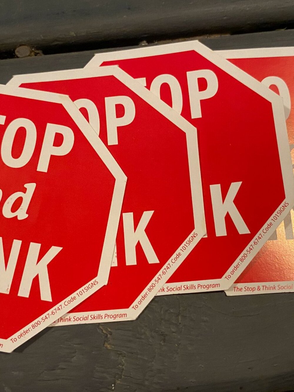 Stop and Think cards- from The Stop and Think Social Skills Program-4 total